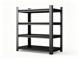 4-Tier Adjustable Metal Storage Shelving Unit, Black Heavy Duty Kitchen Organizer for Home Space 03288309