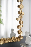 51.5" x 29" Full Length Arched Wall Mirror with Golden Leaf Accents, Decorative Mirror for Living W2078135191