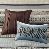 7 Piece Comforter Set Blue King B03597162