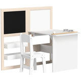 White 3 in 1 Kids Table and Chair Set 26880978