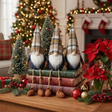3PCS Set Christmas Gnomes Decorations 4.3x4.3x20.1in Harvest & Thanksgiving Home Table Ornaments, 92599731