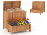 28" Package Delivery Box with Gas Strut Lid, Elevated Storage Bench with Planter Box 40522901