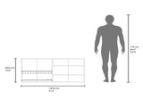 Napoleon Wall-Mounted Kitchen Cabinet with 4 Door Closed Storage Cabinets, Interior Shelves and Open B200P604637