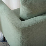 Barrel Chair, Teddy Fabric Accent Chair, Fabric Armchair Club Chair,Upholstered Arm Chair with Solid W1028P236497