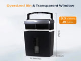 60 Paper Shredder, 60-Sheets Auto Feed Micro-Cut Paper Shredder, 6-Sheet Home Office Heavy Duty 12877263