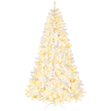 ZNTS 8ft White 670 Lights Warm Color 8 Modes 2008 Branch Christmas Tree White 97518293