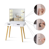 ZNTS Dressing table with LED lights-White W2181P154699