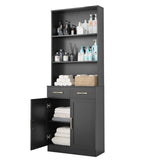 Bathroom Storage Cabinet, Cabinet with Two Doors and Drawers, Adjustable Three-layer Open N725P186645B