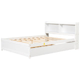 Full Bed with Trundle,Bookcase,White W50446124