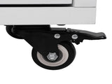56.5'' Kitchen Island with Drop Leaf, Power Outlet, Embossed Vertical Stripe Rolling Kitchen Cart on 97642031