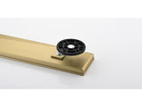30 Inch Linear Shower Drain with Removable Square Patterned Grate, 304 Stainless Steel with Hair 55303724