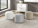 Cylindrical Pouf Multi-Color Jacquard Fabric Upholstery Modern Ottoman, Footstool, Non-Slip Floor B011P251653