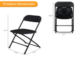 10pcs Injection Molding Classic Garden Plastic Folding Chair Black 88638024