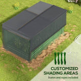 Green Raised Garden Bed with Crop Cage and Shade Cloth 90.5" W x 43.25" D x 43.25" H 89139716