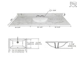 43x22 bathroom stone vanity top engineered stone carrara white marble color with rectangle 49012198