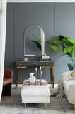 24" x 36" Arched Accent Mirror with Gold Metal Frame for Bathroom, Bedroom, Entryway Wall W2078124337