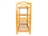 Concise 12-Batten 4 Tiers Bamboo Shoe Rack Wood Color 49773917