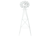 8FT Weather Resistant Yard Garden Windmill White 61519287
