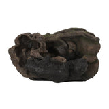 22.0" High DATONA FOUNTAIN Outdoor Weather Resistant Floor Fountain with Light, Light Brown Black 71778.00LBLK