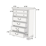 Antique Silver 1pc Chest Of Drawers Storage Bedroom Furniture Traditional Classic Style Chest B011P238882