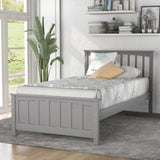 Wood Platform Bed Twin size Platform Bed, Gray 53425771