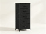 Vertical Fabric Storage Dresser, Tall Narrow Storage Tower with Large Capacity Drawers, Sturdy Metal 87504784