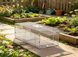 42" x 16" x 18" Humane Live Animal Cage Trap, Galvanized Iron Folding Design with Handle, for Stray 09470208