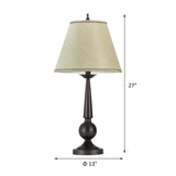 Bronze and Beige Table Lamps with Cone Shade B062P145609