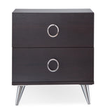 Espresso 2-Drawer Rectangular Accent Table B062P181401