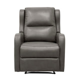Faux Leather Upholstery Gray Reclining Chair 1pc Living Room Furniture Comfort Seating B011P207535