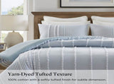 3- Piece King Cotton Yarn Dyed Duvet Cover Set B035P482897