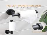 4-Pieces Matte Black Bathroom Accessories Stainless Steel Bathroom Hardware Bath Towel Bar W1932P156243