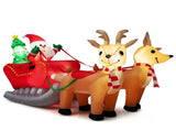 7.2 Feet Christmas Decoration Christmas Inflatable Santa Rides Sled 77611237