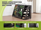 Gray Wooden Golf Bag Storage Rack 33785047