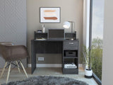 Manaos Writing Computer Desk , Multiple Shelves, One Drawer B070P188824