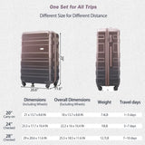 Luggage Sets New Model ABS Hardshell 3pcs Clearance Luggage Hardside Lightweight Durable Suitcase N726P203164G