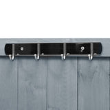 K&K 53.3" Outdoor Kitchen Island with Raised Shelf, Solid Wood Storage Cabinet with Stainless Steel N707P250628G
