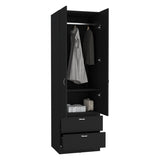Vico 76" High Armoire Wardrove Closet with 2 Drawers, Double Door Cabinet , One Shelf and Hanging B200P188837