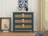 3 Drawer Cabinet,Natural rattan,American Furniture,Suitable for bedroom, living room, study W68858063