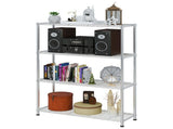 4-Layer Adjustable Shelf Iron Household Shelf without Wheels 35.43*13.78*55.12in Silver-Gray 33974841