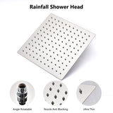 Chrome Shower Head, 10 Inch High Pressure Rainfall Shower Head/Handheld Shower Combo with 11 Inch W121960348