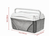 Portable Cooler 8.5 Quart, Hard-Sided Insulated Cooler with Ice Retention, Heavy-Duty Handles & 86648550