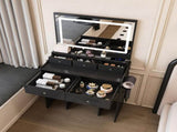 New Large Mirror Vanity Desk for Bed room , Modern Makeup Vanity Set with Power Outlet and Hair 39453746