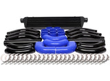 Universal 12 pcs 2.5' Blue Coupler Black Piping Intercooler KitT-Bolt Clamps Black 95520436