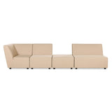 Cleo 34" Modular Upholstered Deep Seating Patio Corner Chair, Almond Beige Axroma Olefin B2719P245990