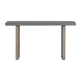 U_STYLE Uniquely Designed Oak Veneer Console Table with Distinctive Side Shapes, Suitable for N711P170550E