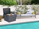 51gal 195L Outdoor Garden Plastic Storage Deck Box Chest Tools Cushions Toys Lockable Seat 97153412