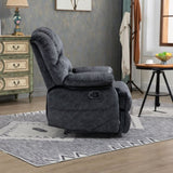 ZNTS Large Manual Recliner Chair in Fabric for Living Room, Gray 54543281