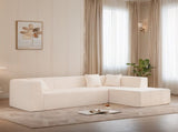 105.5" Modular L-Shaped Sectional Floor Couch, Deep Seat Tufted Comfy Sofa set with Chaise for 11447137