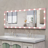 Hollywood Full Length Mirror with Lights Full Body Vanity Mirror with 3 Color Modes Wall Lighted W70881113